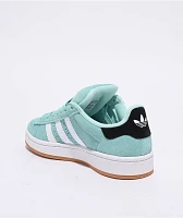 adidas Originals Kids' Campus 00S J Semi Flash Aqua, FTW White, & Gum2 Skate Shoes