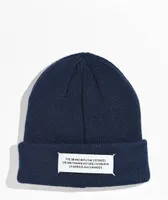 adidas Originals Layered Label Indigo Blue Beanie