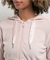 adidas Originals Plush Wonder Quartz Crop Zip Hoodie