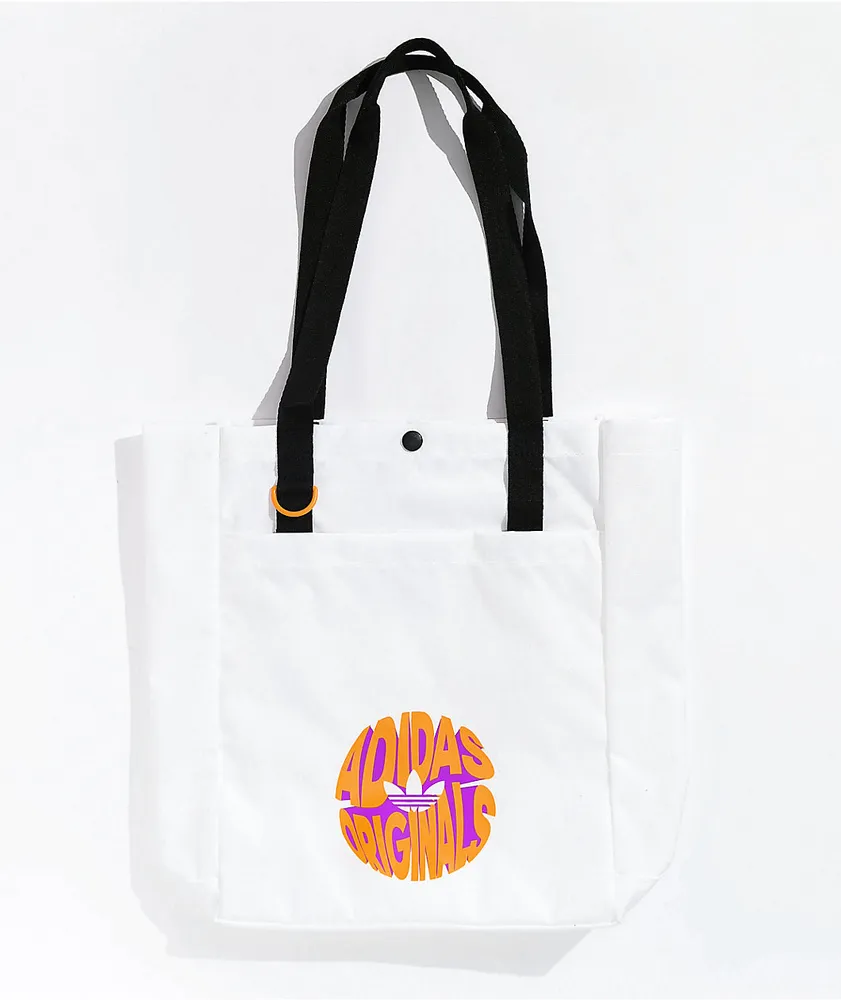 adidas Originals Simple White & Orange Tote Bag
