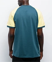 adidas Originals Superstar Green & Yellow Raglan T-Shirt