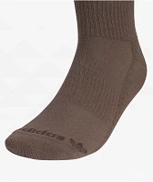 adidas Originals Trefoil 3 Pack Brown, Beige & Grey Mid Crew Socks