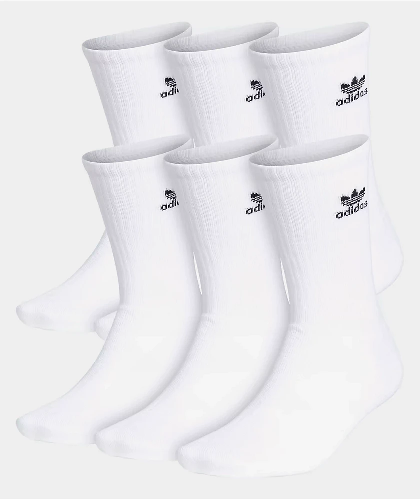 adidas Originals Trefoil White 6 Pack Crew Socks