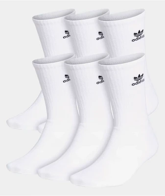 adidas Originals Trefoil White 6 Pack Crew Socks
