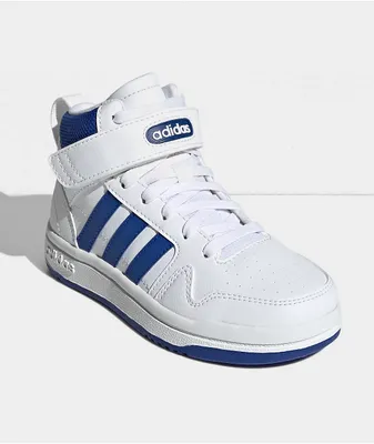 adidas Post Move Mid White & Royal Blue Skate Shoes