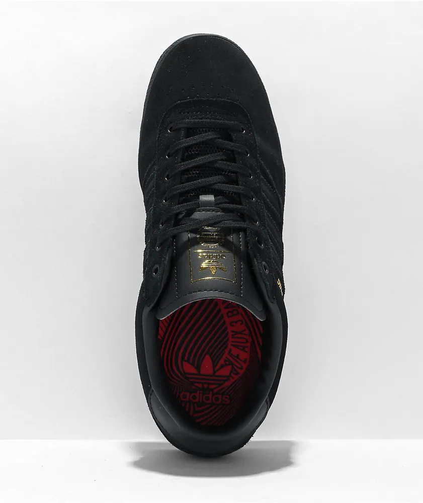 adidas Puig Indoor Black Suede Skate Shoes