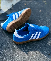 adidas Samba ADV Bluebird, White & Gum Skate Shoes