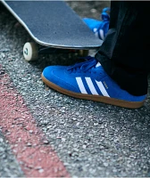 adidas Samba ADV Bluebird, White & Gum Skate Shoes