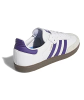 adidas Samba ADV Cloud White, Collegiate Purple & Gum Skate Shoes