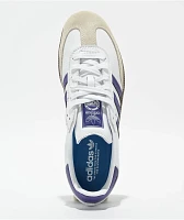 adidas Samba ADV Cloud White, Collegiate Purple & Gum Skate Shoes