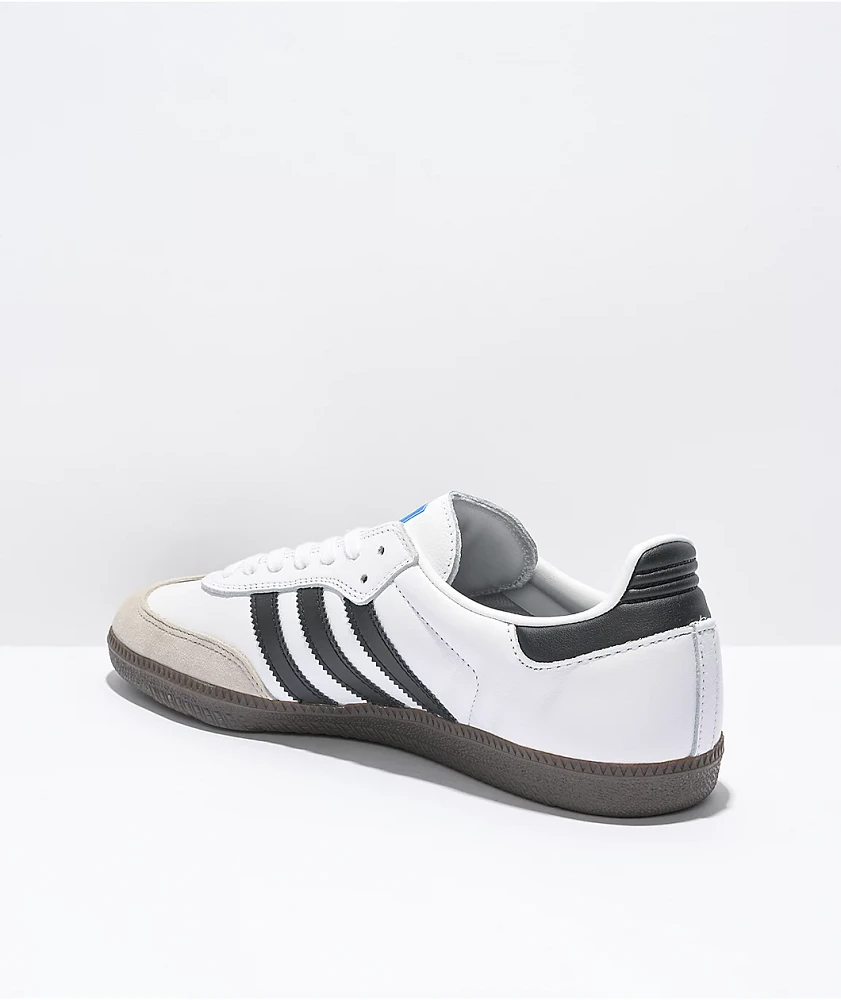 adidas Samba ADV White, Black & Gum Skate Shoes