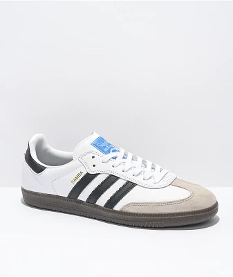 adidas Samba ADV White, Black & Gum Skate Shoes