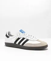 adidas Samba ADV White, Black & Gum Skate Shoes