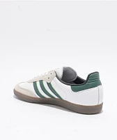 adidas Samba ADV White, Grey, & Green Skate Shoes