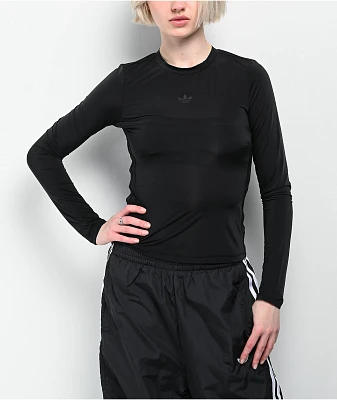 adidas Sheer Black Long Sleeve T-Shirt