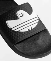 adidas Shmoofoil Black & White Slide Sandals