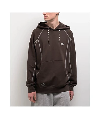 adidas Shmoofoil Dark Brown & Core White Featherweight Hoodie