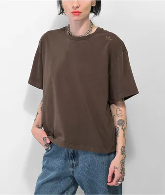 adidas Skate Brown Crop T-Shirt