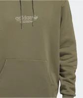 adidas Strike Through Olive Hoodie