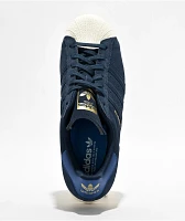 adidas Superstar ADV Royal Blue, White & Gold Metallic Skate Shoes