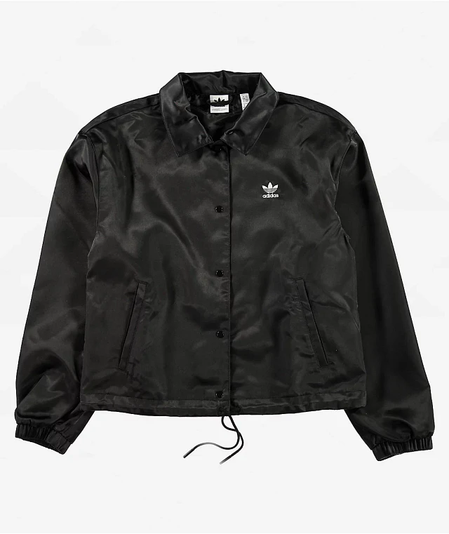 Adidas Trefoil Black Coaches Jacket | Liberty Center
