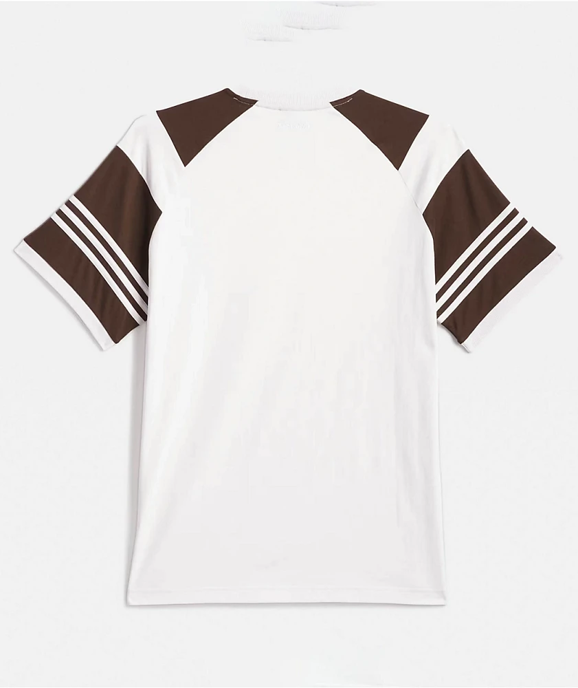 adidas Tyshawn Crystal White & Dark Brown T-Shirt