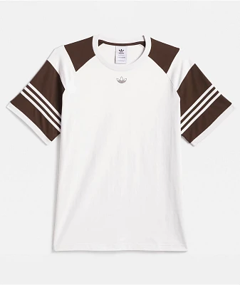adidas Tyshawn Crystal White & Dark Brown T-Shirt