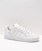 adidas Tyshawn Low Triple White & Gold Shoes