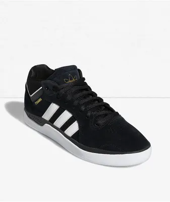 adidas Tyshawn Mid Black & White Skate Shoes