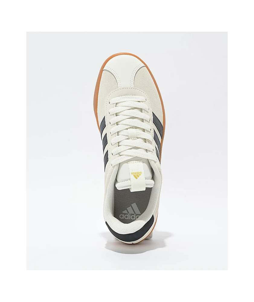 adidas VL Court 3.0 White, Grey, & Gold Shoes