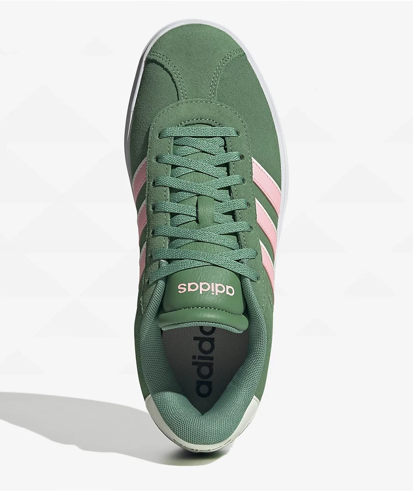 adidas VL Court Bold Green & Pink Shoes