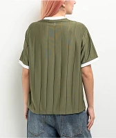 adidas adicolor 3-Stripes Pinstripe Olive T-Shirt