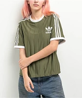 adidas adicolor 3-Stripes Pinstripe Olive T-Shirt