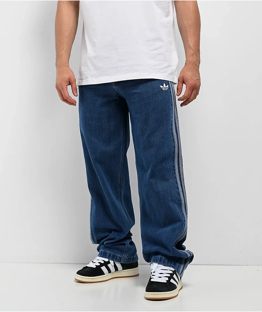adidas adicolor Firebird Medium Blue Denim Jeans