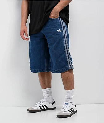 adidas adicolor Firebird Medium Blue Denim Shorts