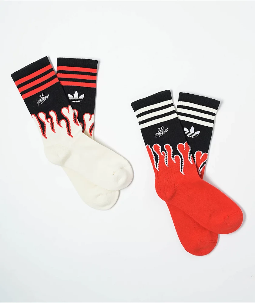 adidas x 100 Thieves 2 Pack Crew Socks