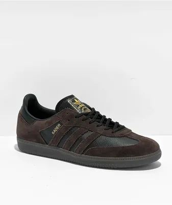adidas x Kader Sylla Samba ADV Dark Brown & Core Black Skate Shoes