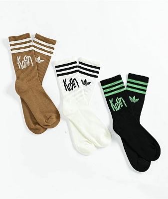 adidas x KoRn 3 Pack Crew Socks