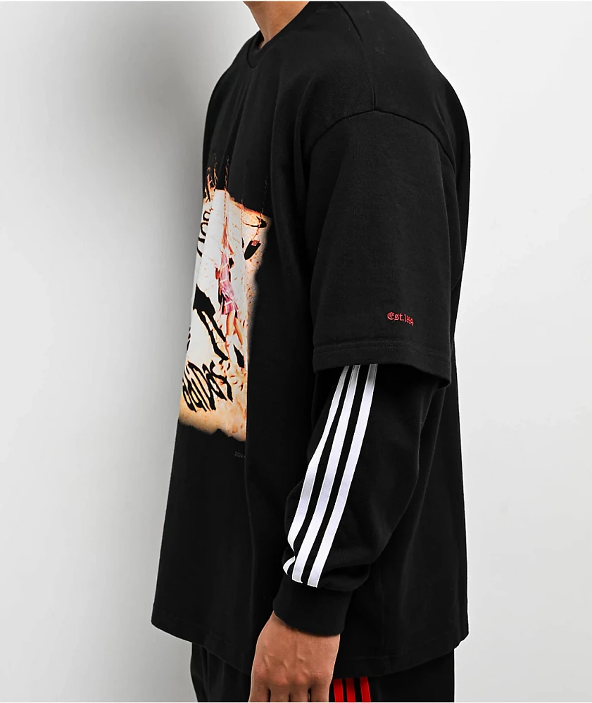 adidas x Korn Black 2fer Long Sleeve T-Shirt