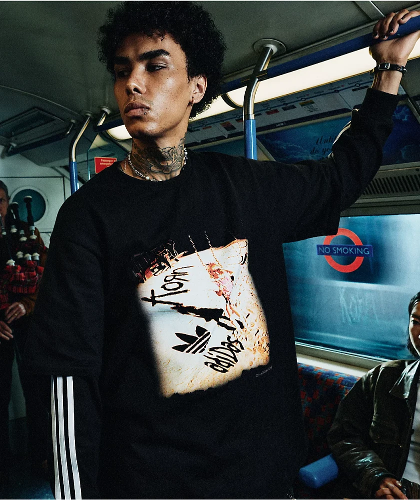 adidas x Korn Black 2fer Long Sleeve T-Shirt