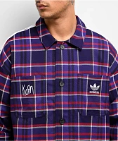 adidas x Korn Purple & Red Flannel Shirt