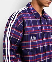 adidas x Korn Purple & Red Flannel Shirt