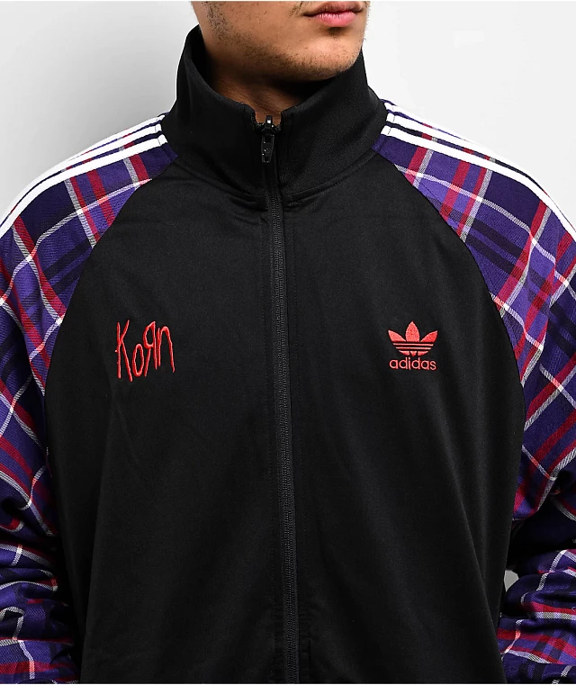 Adidas x Korn Reversible Black, Red & Purple Track Jacket  