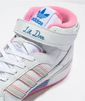 adidas x Maxallure Forum 84 Mid Lil Dre White & Pink Skate Shoes