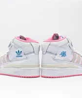 adidas x Maxallure Forum 84 Mid Lil Dre White & Pink Skate Shoes