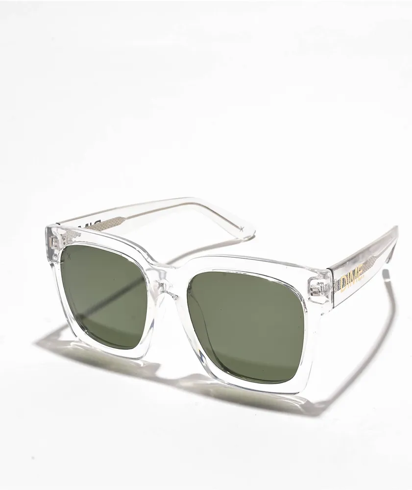 dime. Anonymous Clear & Green Polarized Sunglasses