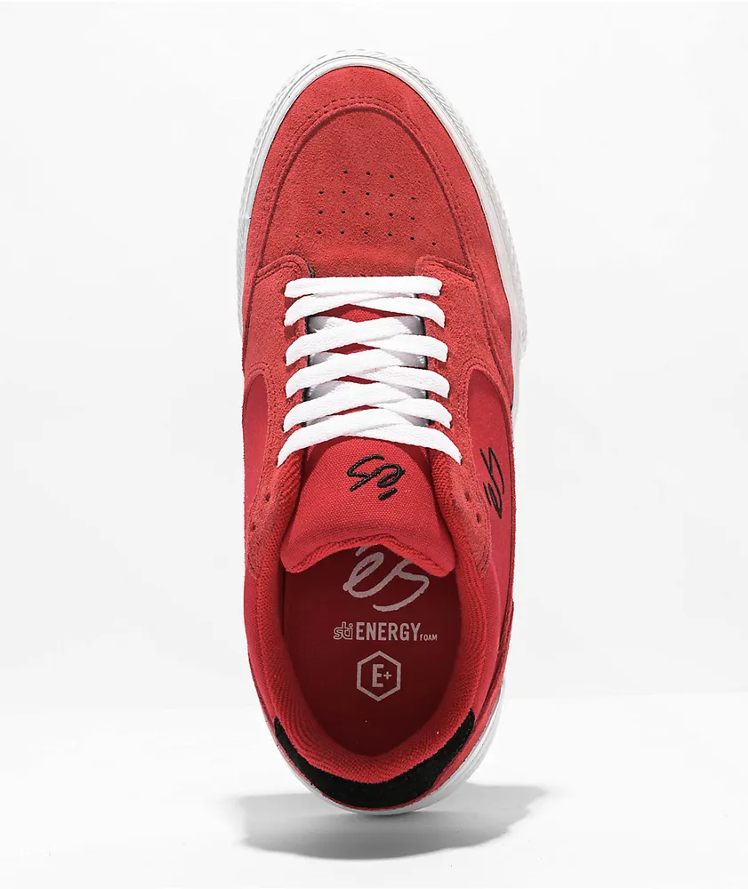 eS Caspian Red & White Skate Shoes