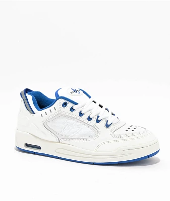 eS Creager White & Blue Skate Shoes