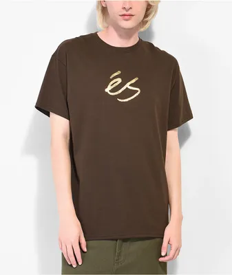 eS Foil Script Brown T-Shirt