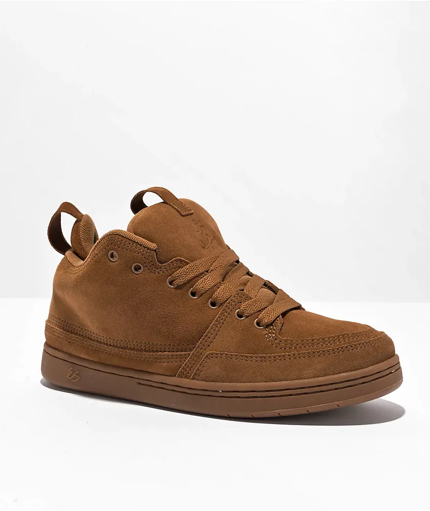 eS Penny 2 Brown Suede Skate Shoes